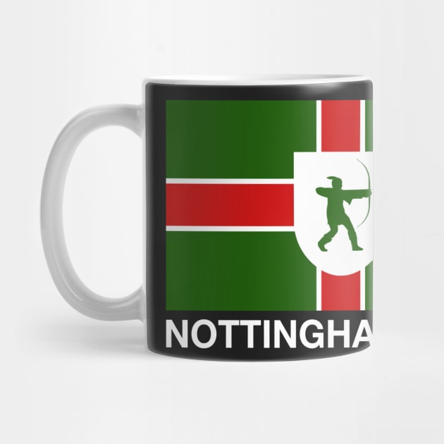 Nottinghamshire County Flag - England by CityNoir